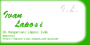 ivan laposi business card